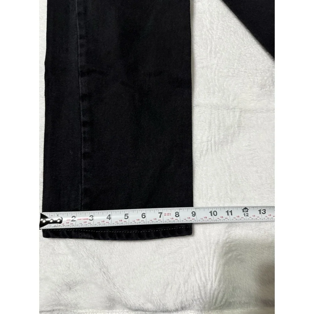 Levis 505 Jeans Mens 38x29 Black Regular Straight Mid Rise Dark Wash